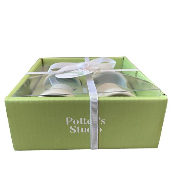 Bunny Boulevard Fine Porcelain Egg Cups Set of 4 Spring Easter Bunny Decor NIB - Picture 3 of 9